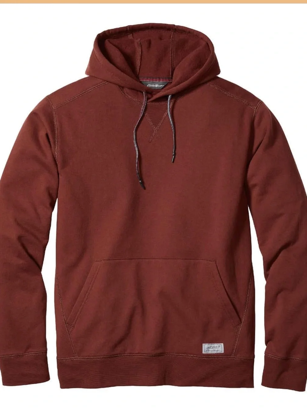 Eddie Bauer Men’s Pullover Kangaroo Pocket Hoodie Red XL